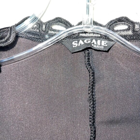 Sagaie Paris Womens Maxi Dress Jacket Set Black Size Small Polyester Spandex - Picture 4 of 16